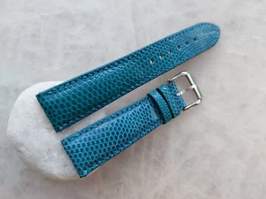 20mm/18mm Green Lizard Print Leather Watch Strap Band - Picture 1 of 4