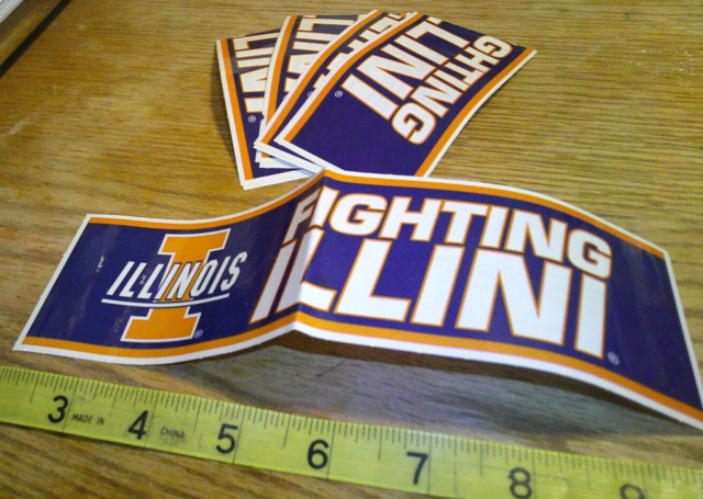  Illinois Fighting Illini Banner and Scroll Sign : Sports &  Outdoors