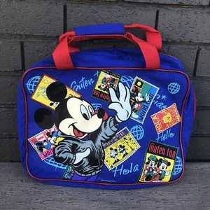 Walt Disney 90s Vintage Mickey Mouse Imaginings-zip up Travel Bag Some Spots - Picture 1 of 24