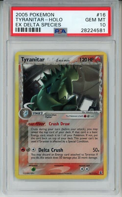 2005 POKEMON EX DELTA SPECIES TYRANITAR #16 HOLO PSA 10 GEM MINT #28224581 - Image 1 of 2