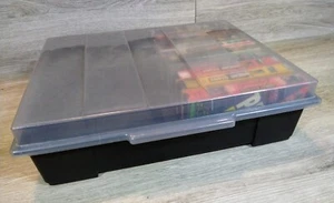 1990s Alpha VHS Tape Storage Box Case Holds 20 VCR Movie Video Tapes Container - Picture 1 of 9