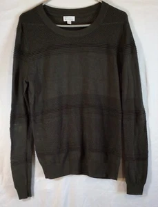 Suéter para mujer Market & Spruce verde oliva grande tejido texturizado informal clásico - Imagen 1 de 7
