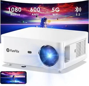 Native 1080P 5G 4K Video Projector Smart WiFi Bluetooth Home Theater300"Display - Picture 1 of 6