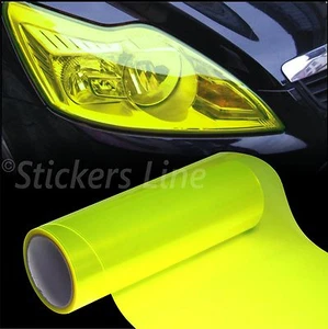 Adhesive Darkening Film For Car Motorcycle Truck YELLOW FLUO 25x30cm - Picture 1 of 1