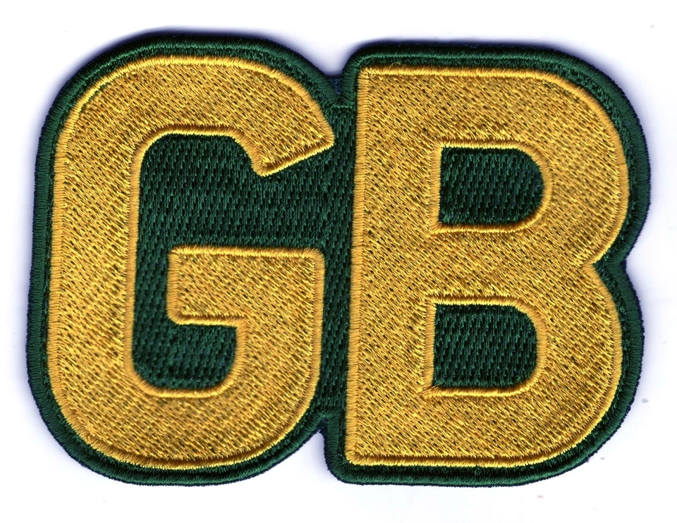 🧀3.5" GREEN BAY PACKERS Classic '50s Throwback Retro GB Iron-on Jersey PATCH!🧀