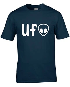 UFO Gesicht Herren T-Shirt lustig Aliens Verschwörung Raumschiff Roswell cool - Bild 1 von 10