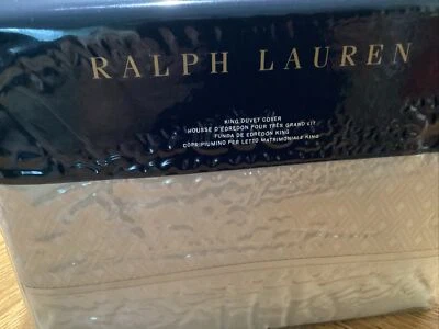 Ralph Lauren Home King Bedford Jacquard Grey Dawn Duvet Cover retail $500 - Image 1 of 3