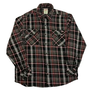 Dickies Flannel Shirt Plaid Heavy Cotton Mens M Long Sleeve Button Up - Picture 1 of 13