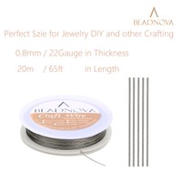 Stainless Steel Wire Tarnish Resistant Steel Wire Artistic Craft Wire 20-Gauge