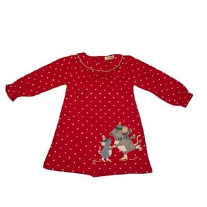Baby Boden Girls Dress Rose Petal Red Mice Size 12-18M Brand New With Tags - Picture 1 of 6
