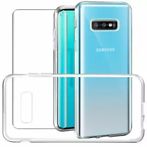 COVER CUSTODIA + PELLICOLA GEL SILICONE PER SAMSUNG S10 S10e PLUS TRASPARENTE - Imagen 1 de 21