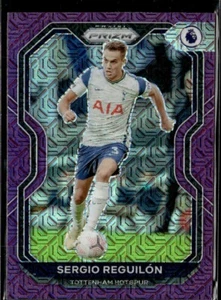 Mojo púrpura Panini Prizm PFL Sergio Reguilon Tottenham #25 2020-21 - Imagen 1 de 2