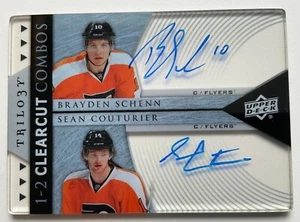 2012-13 SCHENN / COUTURIER UD TRILOGY CLEARCUT COMBOS AUTO CARD #CCC-SC FLYERS - Picture 1 of 2