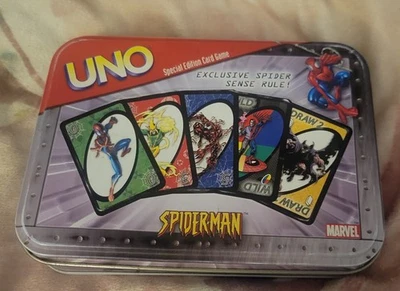 Marvel Spider-Man UNO Special Edition Card Game 2002 Collector Tin - Image 1 of 4