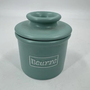 Cafe Butter Bell Crock L. Tremain Matte Aqua Light Sea Foam Color 2021 Original - Picture 1 of 7