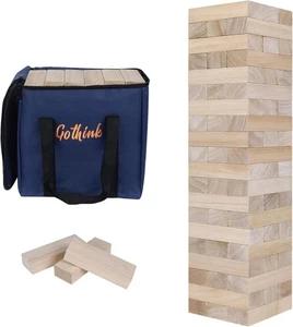 GOTHINK Giant Tumble Tower Juego, Gran Caída Apilamiento M-Más 3.2FT - Imagen 1 de 9