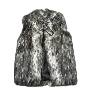 ๐ Fabulous Furs Smokey Fox Faux Fur Hook Vest Size S Gray Luxurious Mobwife NWT - Picture 1 of 15