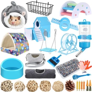 24-teiliges kleines Meerschweinchen Starterset Essentials für Hamsterkäfig Zubehör T... - Bild 1 von 6