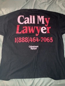 Chinatown Market Call My Lawyer Double Sided Short Sleeve T Shirt Size XXL - Picture 1 of 4
