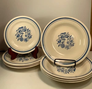 Platos y cuencos vintage de diseño de cebolla azul Oxord Brasil - 10 piezas - Imagen 1 de 14