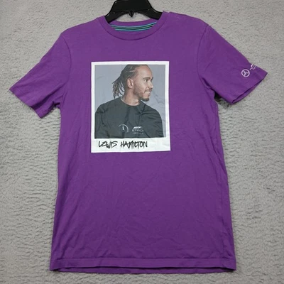 Camisa Lewis Hamilton Para Hombre Pequeña Mercedes AMG Petronas F1 Racing Gráfico Camiseta Foto 1 de 4