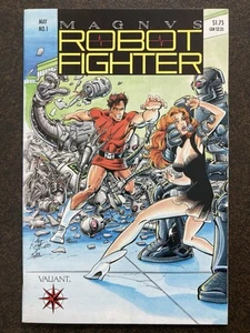 MAGNUS ROBOT FIGHTER #1 VALIANT 1991 W TRADING CARDS INSERT VF/NM ORIGINAL OWNER - Picture 1 of 24