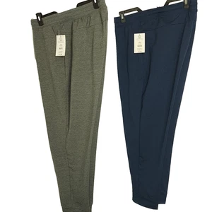 Athletic Works DriWorks Knit Jogger Mens Sz 2XL 44-46 Lot of 2 Pair Blue Gray - Picture 1 of 13