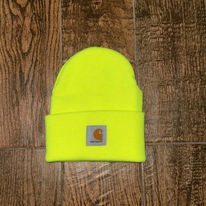 Carhartt Adult Brite Lime Neon Knit Beanie Hat Size. OS - Picture 1 of 1