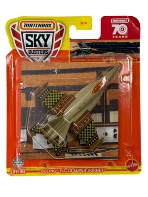 Avión a reacción fundido a presión Matchbox Sky Busters Boeing F/A-18 Super Hornet 70 años nuevo Foto 1 de 3