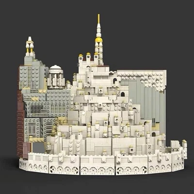 LOTR Minas Tirith White Building Blocks Set for MOC Bricks Toys Collection Gift - Image 1 of 4