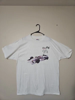 Camiseta De Colección 1996 Hanes Peso Pesado Autografiada Eddie Cheever Indy Car Talla XL  Foto 1 de 4