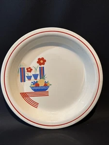 Homer Laughlin Küche Kraft Ofenfest Kuchenplatte Küche Bouquet Muster 9 5/8"  - Bild 1 von 9