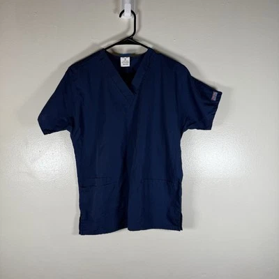 Blusa Médica Auténtica Cherokee Ropa de Trabajo Azul Marino Cuello en V Extra Pequeña Foto 1 de 3