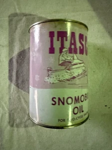 Lattina olio fuoribordo Itasca metallo vintage motoslitta Westland benzina uomo grotta - Foto 1 di 7