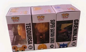 Funko Pop! Pokemon - Greninja #968 - Super Saiyan Goku #14 - Teddiursa #985 Lot - Picture 1 of 6