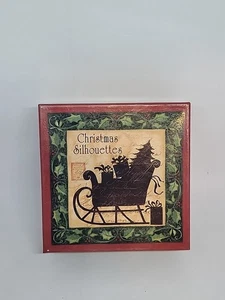 MWW Weihnachten Silhouetten Mini Teller 4er Set von Susan Winget mit Bändern Urlaub - Bild 1 von 8