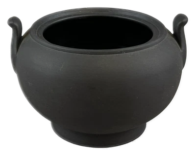 Azúcar Wedgwood Basalto Negro Plano Negro Sin Tapa Forma 146 Inglaterra Foto 1 de 4