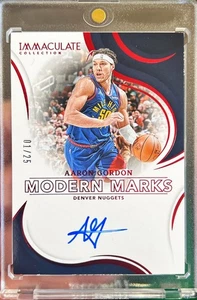 2023-24 Colección Inmaculada Aaron Gordon Marcas Modernas Rojo En Tarjeta Automático 1/25 - Imagen 1 de 1