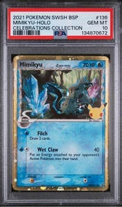 PSA 10 Mimikyu Celebrations SWSH136 SWSH: Sword & Shield Promo Cards Holo - Picture 1 of 2