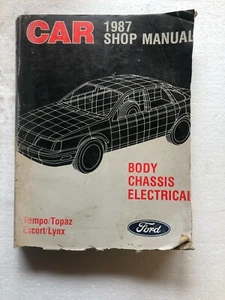 FORD 1987 CAR SHOP MANUAL TEMPO TOPAZ ESCORT LYNX BODY CHASSIS ELECTRICAL - Picture 1 of 5