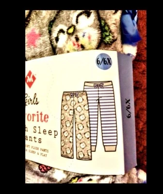 Members Mark 2pk Niñas Favorito Peluche Pj Pantalones Talla 6/6x, Supersuave Dormir/Juego Foto 1 de 4