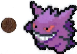 Gengar Pokemon Mini Bead Sprite Perler Artkal Pixel Art Icon Retro Sun Moon - Picture 1 of 1