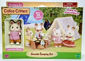 Sylvanian Families Calico Critters Seaside Camping Set NEW Susie Silk Cat CC1425 - Picture 1 of 13