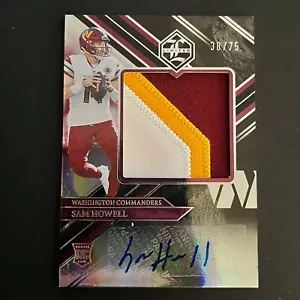 2022 Panini Limited Rookie Patch Auto Silver #147 Sam Howell /75 Commanders - Picture 1 of 2