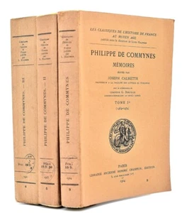 Philippe De Commynes : MEMOIRES. Calmette. 3 volumes, 1924. - Picture 1 of 1