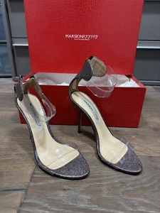 RARE Marskiin Ryyppyy Pauwau Clear Strap Glitter Heels, Size 38 IT - Picture 1 of 8
