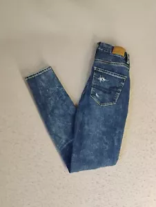 American Eagle Womens Jeans 00 Regular Blue Dream Curvy Super Hi Rise Jegging - Picture 1 of 15