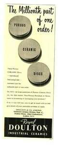 1945 Royal Doulton Industrial Ceramics Advertisement London - Imagen 1 de 1