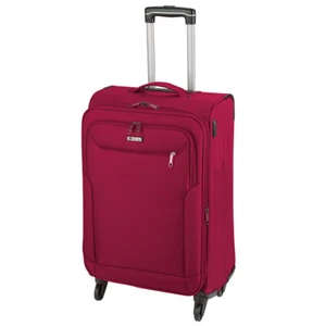 Bordgepäck Trolley, Leichter 4 Rollen Koffer 55cm Stoff Weichgepäck Rot Bowatex - Bild 1 von 2