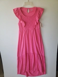 Art Class Big Girls Pink Sleeveless Maxi Dress With Ruffles Hi Low, Size XL NWT  - Picture 1 of 12